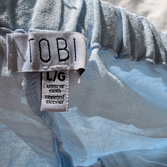 Light Blue Drawstring Shorts - Picture 2 of 4